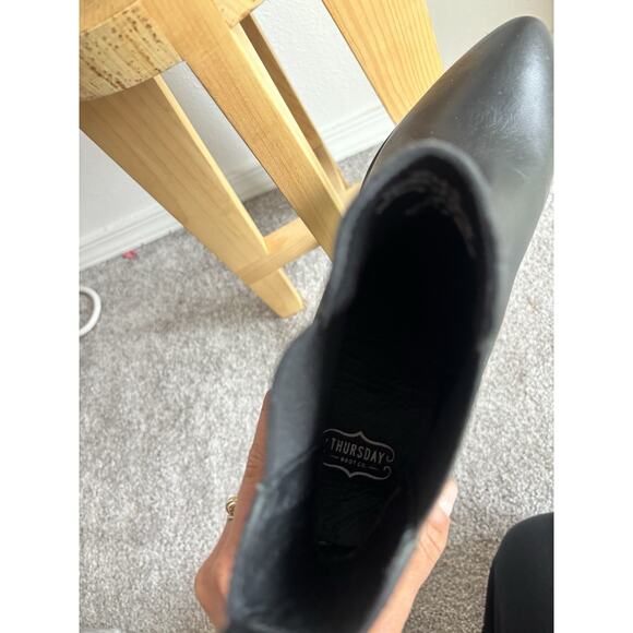 THURSDAY BOOT CO Leather Duchess Chelsea Boots Black Women's Size 9 - Picture 13 of 14